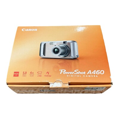 Canon PowerShot A460 5.0MP Digital Camera Silver UNTESTED Read Description.Parts