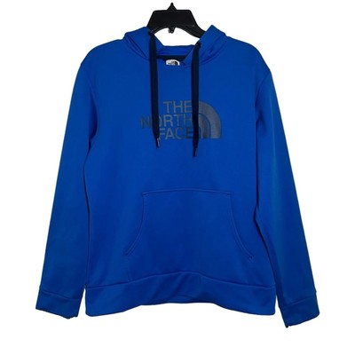THE NORTH FACE Blue/Black Spell-Out Graphic Hoodie M