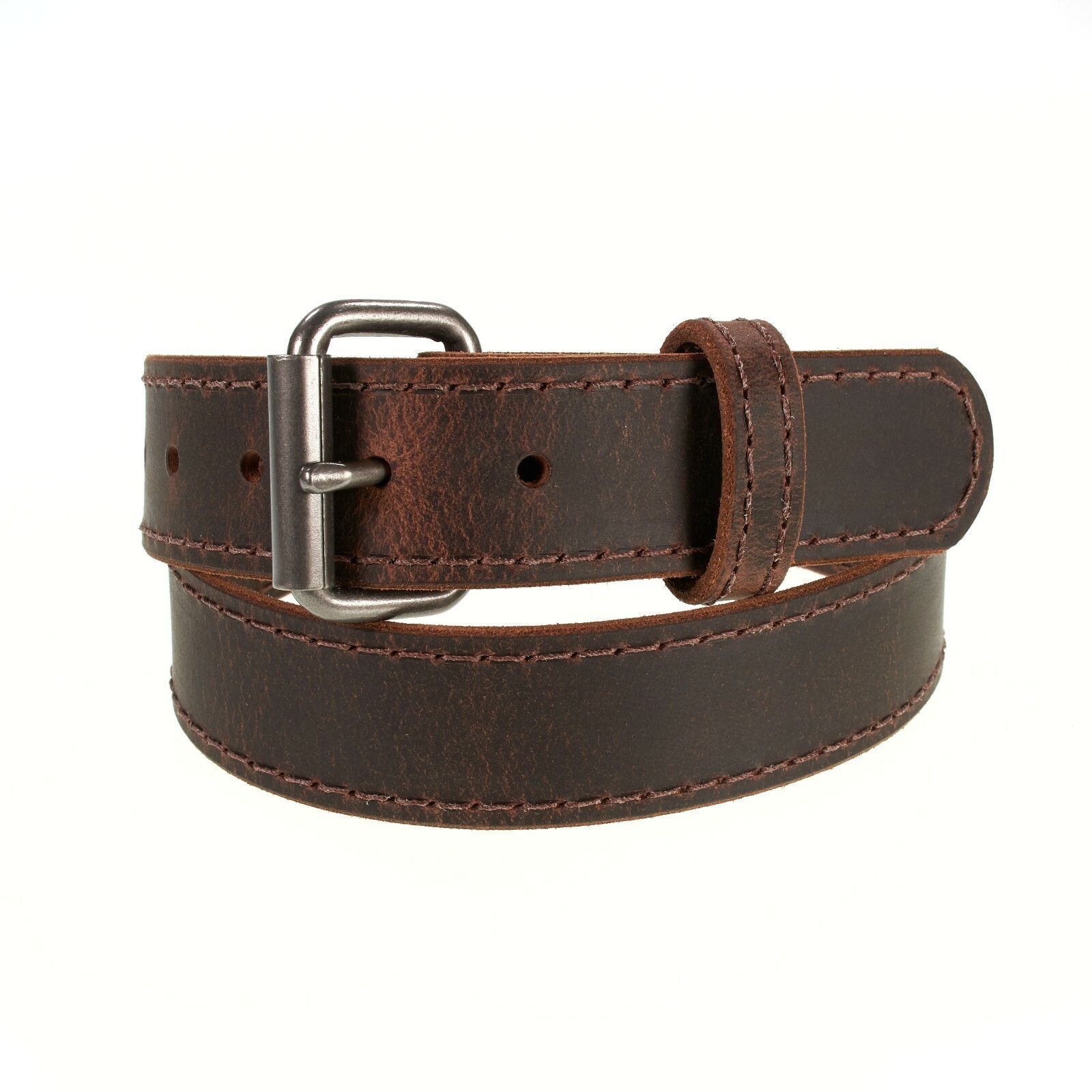 Men's Genuine Buffalo Leather Belt, 1 1/2" width, Amish Handmade, Crazy Horse