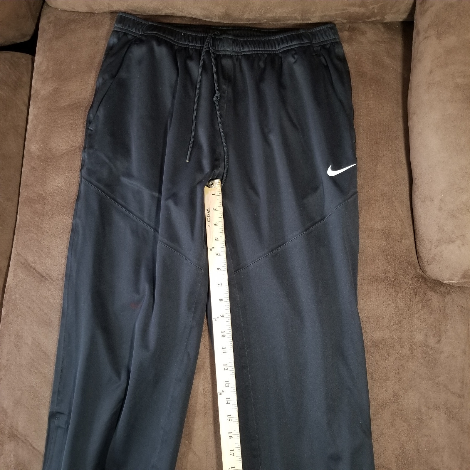 NIKE STORM FIT ADV JOGGING TRACK PANTS LARGE ZIP ANKLE BLACK
