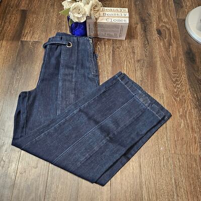 Skies are Blue Jeans Wide Leg Ankle High Rise Waist Pleated Trouser Jean XS NWT