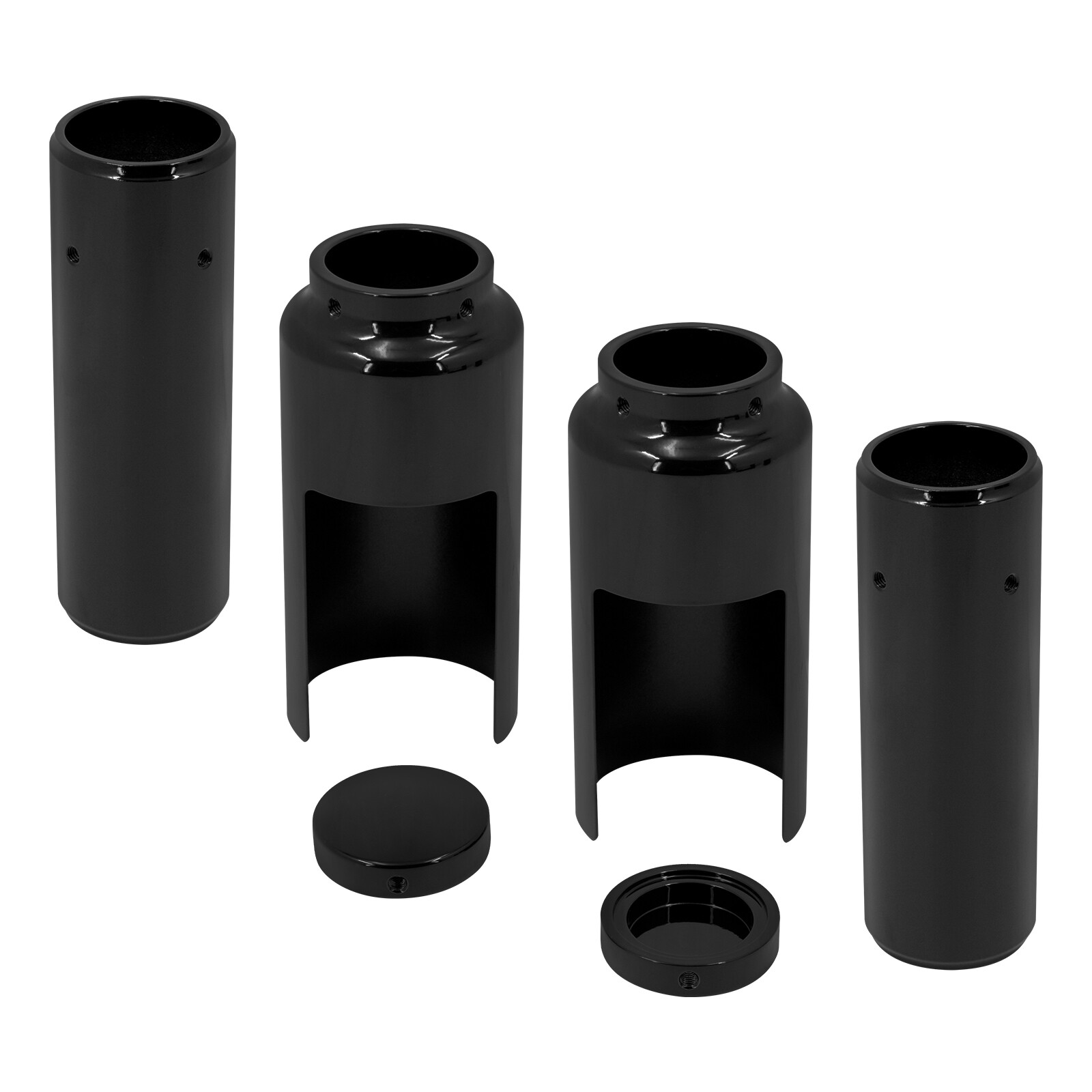 Motorcycle Front Fork Guard Cover Tube Cap Fit For Harley Dyna Street Bob 06-17