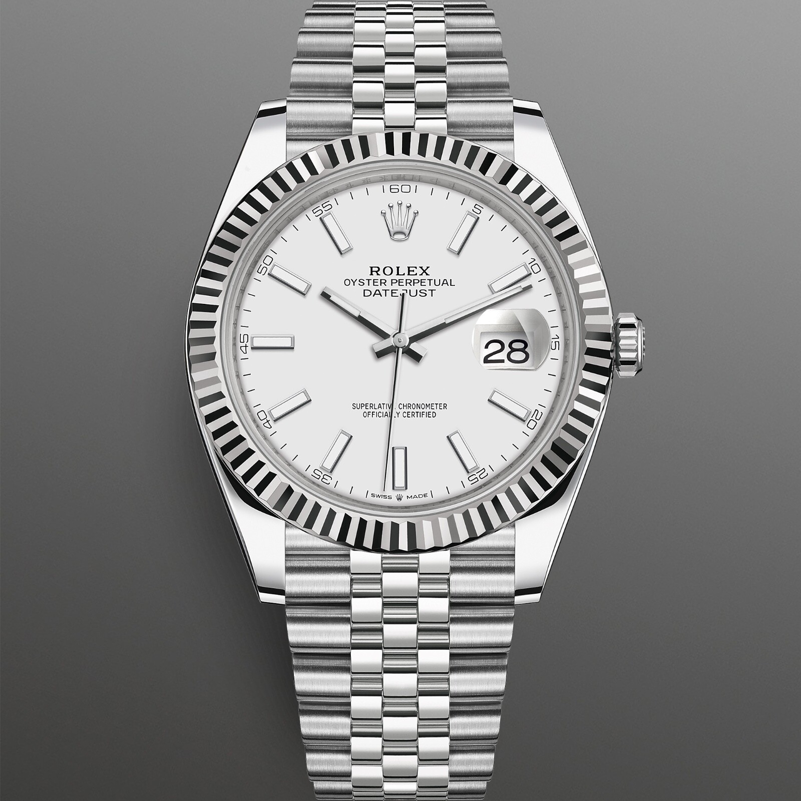 Pre-owned Rolex Datejust 41 Mm 126334 White Jubilee Unworn 2024