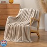 Sushing Luxury Fleece Warm Throw Blanket, Soft Lightweight Velvety Plush Throw for Couch and Bed, Cozy Comfy for All Seasons(Grain, 50×70 Inches)