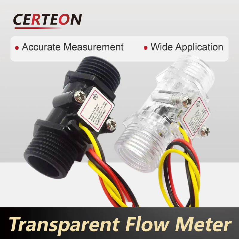 YF-S201C 1-25L/min Water Flow Sensor G1/2 Turbine Liquid Flow Meter DC 3.5-24V T