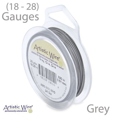 Grey Tarnish Resistant Artistic Wire - Gray Wire (18-28 GA)