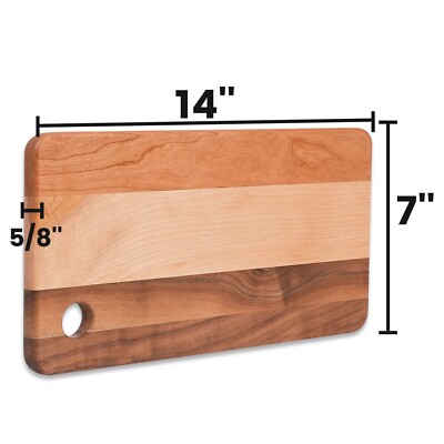 CONSDAN Cutting Board, Mix Hardwood, Small