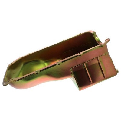 Milodon 30355 Oil Pan Steel Gold Iridited 7 qt. Pontiac