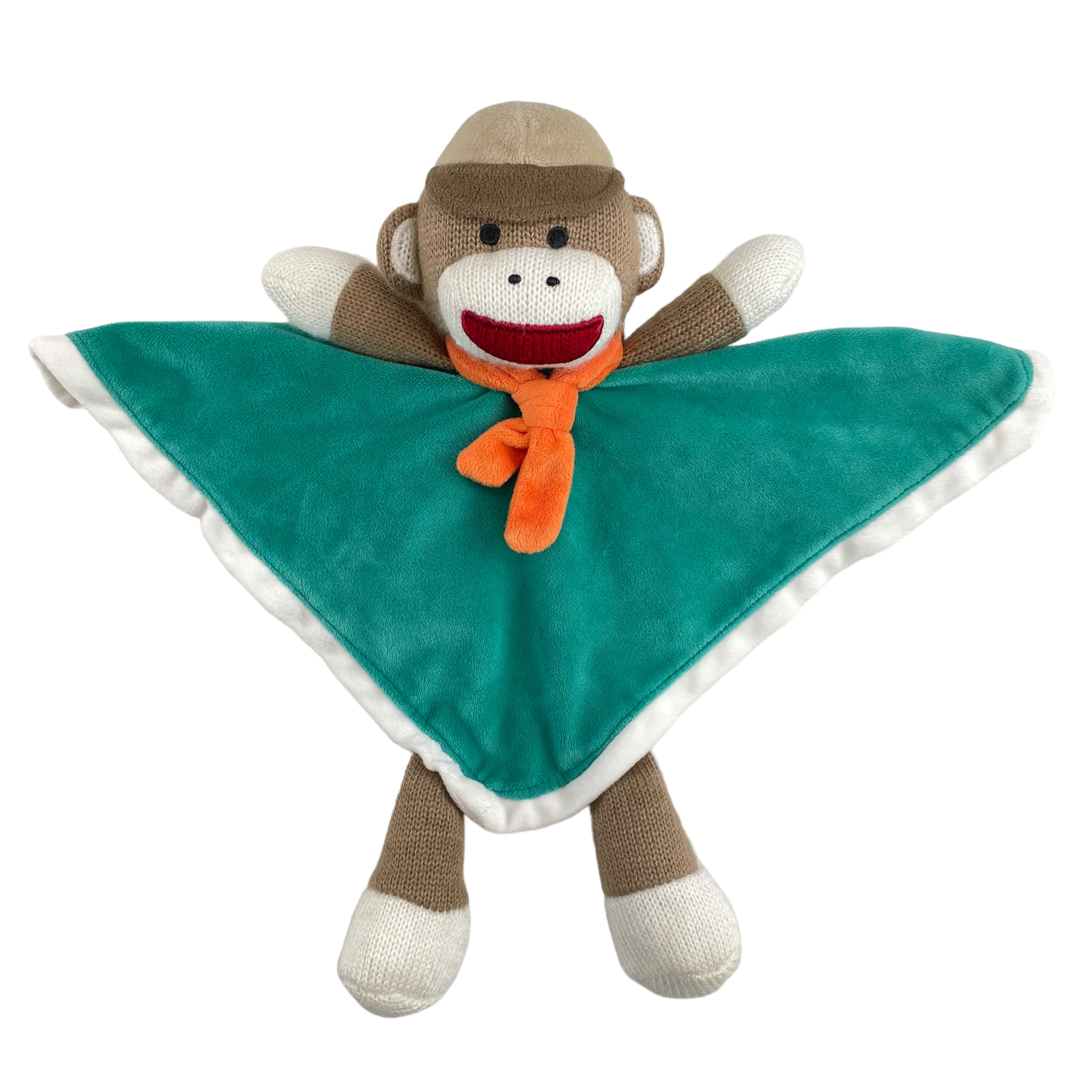 Baby Starters Sock Monkey Lovey Baby Security Blanket Infant Green Plush Toy