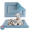 Vetasac Dog Bed Mat, Crate Pad Reversible,Soft Kennel Pad, Washable Dog Crate Mat (Cool and Warm),Pet Sleeping Mattress for Small Medium Dogs XB009 (30''x20'',Blue)