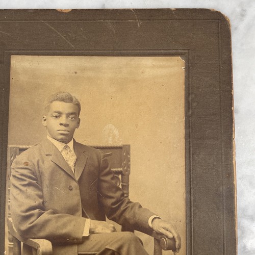 Antique Black White AFRICAN AMERICAN Photograph Estate Find  Cabinet Card