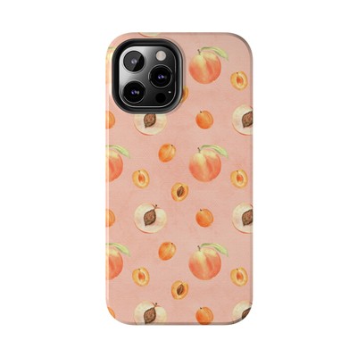 Cute Pink Peach Pattern Tough iPhone & Samsung Galaxy Cases, Gift For Women