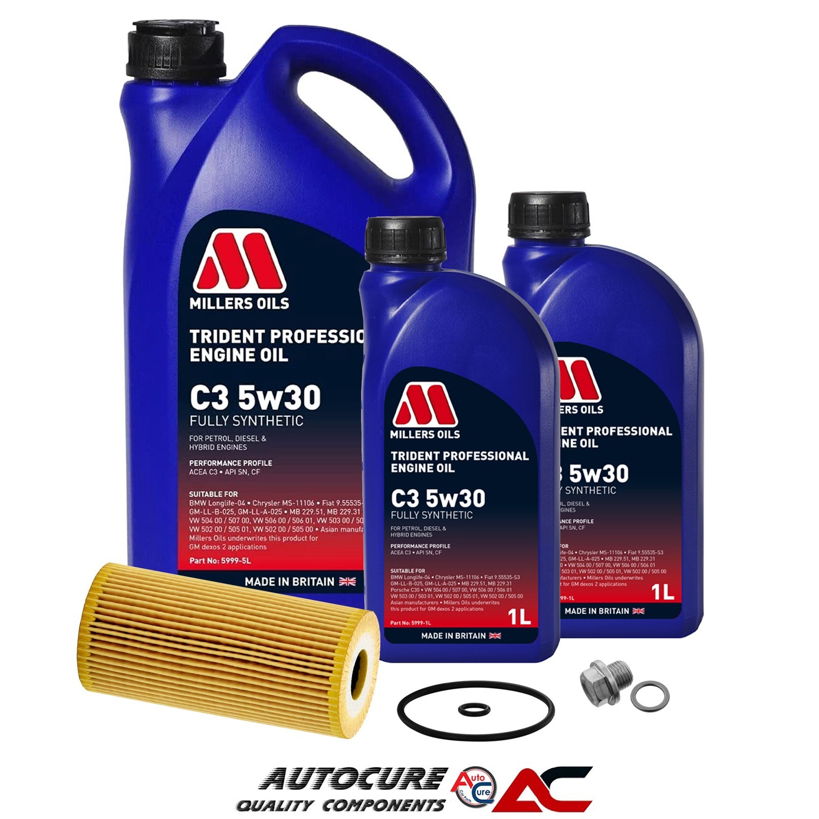 FOR KIA SEDONA 3 MK2 2.2 CRDI OIL CHANGE FILTER SERVICE KIT & 7L 5W30 OIL