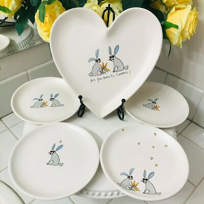 MAGENTA Jacks Carrots Plate Set Easter Spring Bunny Appetizer Dessert Fruit Cake