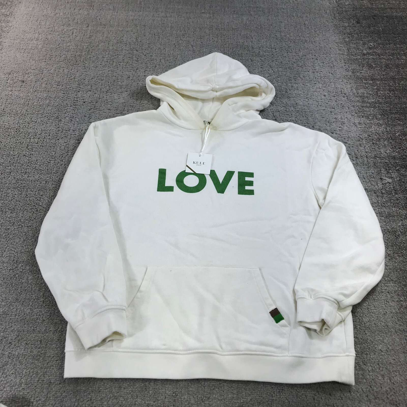 Kule Sweater Womens Medium Sweatshirt Hoodie Love Green Pullover