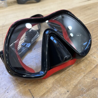 Atomic Aquatics - Venom Frameless Mask - Black/Red - For Scuba and Snorkeling