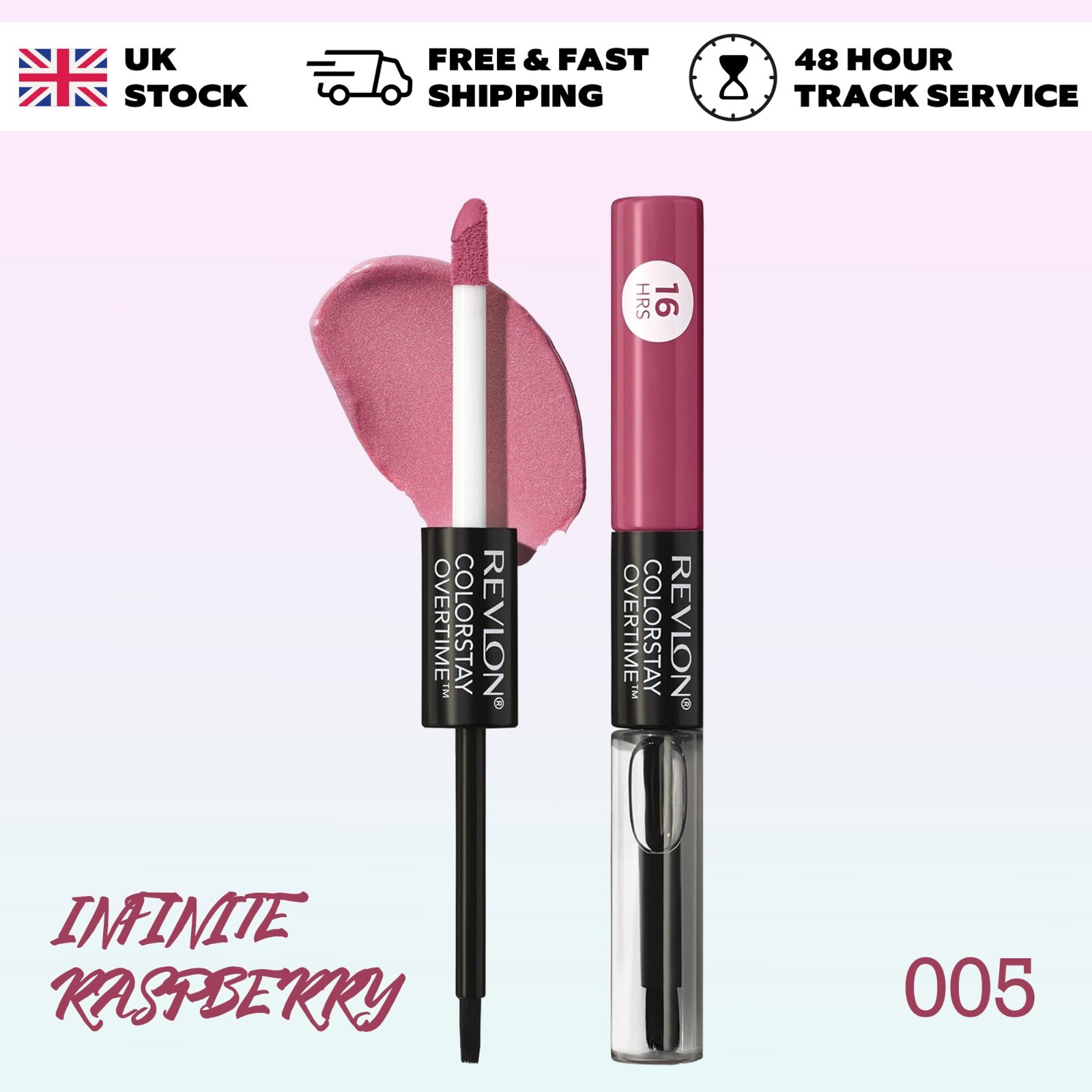 Revlon Colorstay Overtime 16 Hour Lip Color Infinite Raspberry 005 Lipstick