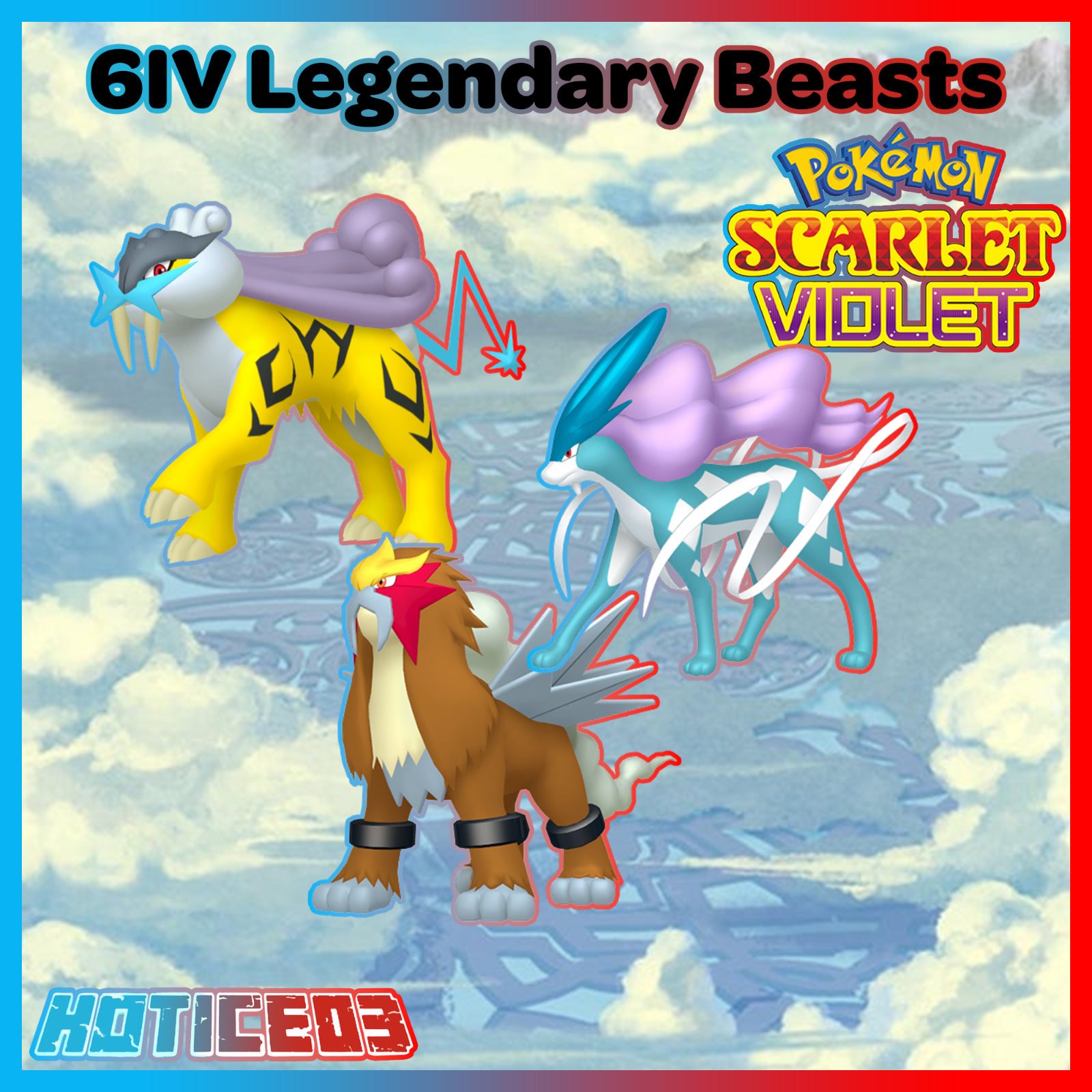 Raikou Entei Suicune 6IV Pokemon Scarlet & Violet 🚀Fast