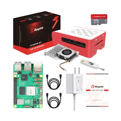 Starter Kit for Raspberry Pi 5 RAM 4GB- Pre-Loaded with 64GB Edition Raspberr...