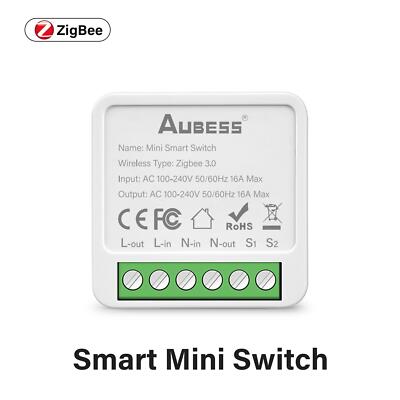 16A MINI Smart Switch Timer Wireless Switch Tuya Zigbee For Alexa Google Home UK