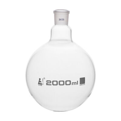 2000mL Boiling Flask With Joint - Borosilicate Glass - 34/35 Socket - Eisco Labs