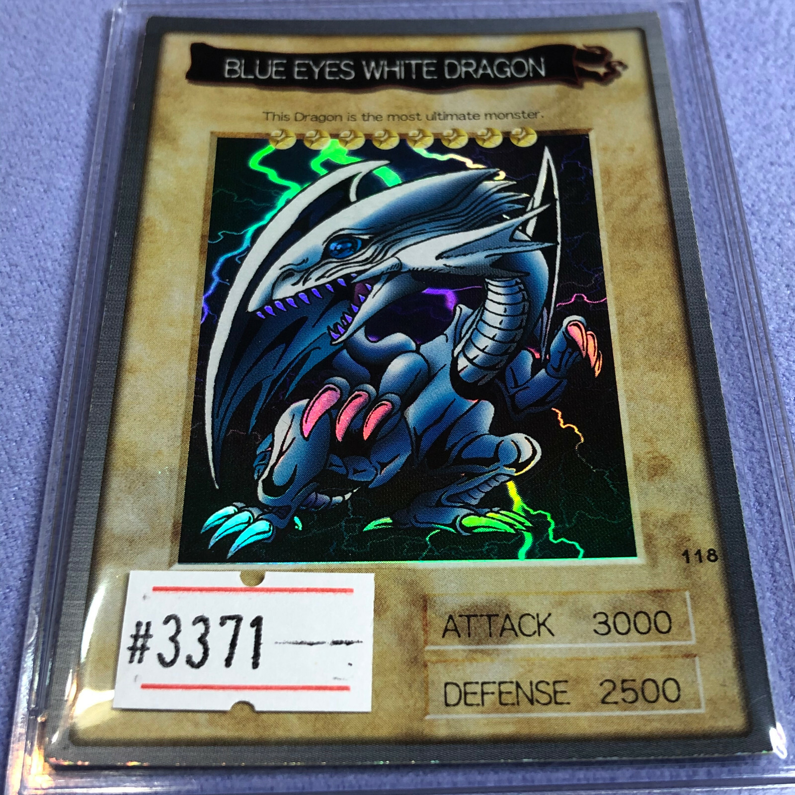 【1999バンダイ英語版】Blue-Eyes White Dragon #118 Yugioh bandai No.118 Blue Eyes White Dragon 1999 old school