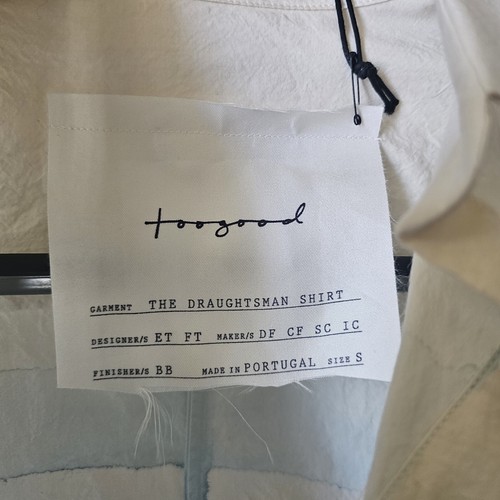 Pre-owned Toogood Handpainted Breton Draughtsman Shirt In Blue & White Oversized Size S.