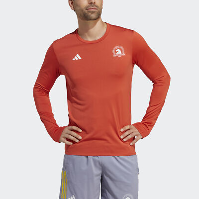 

Беговая футболка с длинными рукавами Boston Marathon 2023, Preloved red