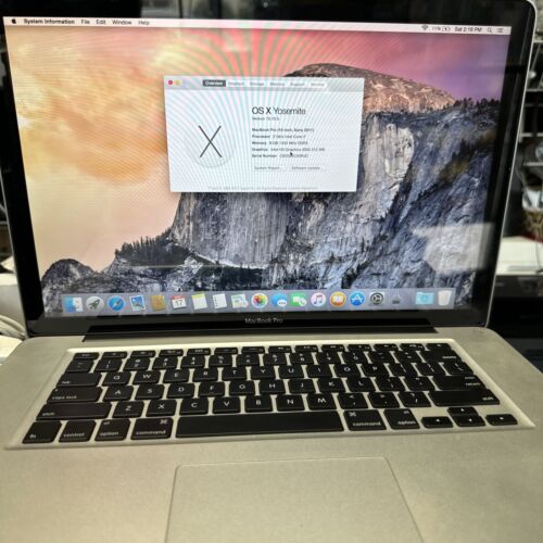 Apple MacBook Pro A1279 Core i7 - 2GHZ 8GRam 250gig HD Early Apple MacBook Pro A1279 Core i7 - 2GHZ 8GRam 250gig HD Early