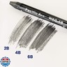 Pacific Arc Jumbo Water Soluble Graphite Sticks Set of 3, Soft 2B, 4B, 6B