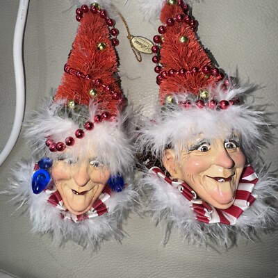 Katherine s Collection Ornament Christmas Women Ornament Lot If 2  8 