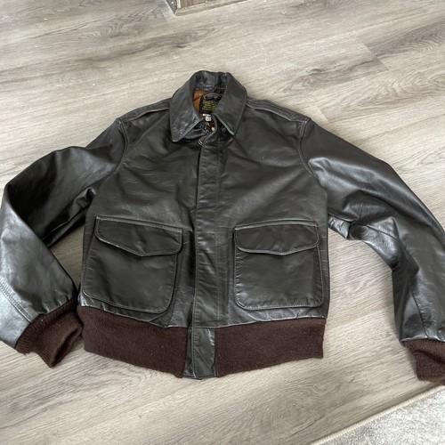 301415 Leather Flight Bomber Jacket 