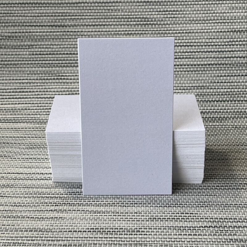 100 Pcs Blank Gray Business Cards 2x3.5 in Thick Cardstock 100# 270gsm