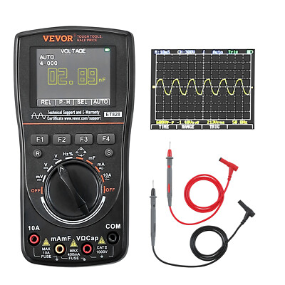 VEVOR 2-in-1 Handheld Digital Oscilloscope Multimeter 2.5MS/S 1MHZ with Bag