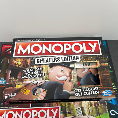 Monopoly Game: Cheaters Edition Board Game Ages 8 and Up Read  Description box