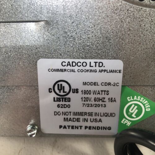 Cadco CDR-2C 21" Two Burner Portable Electric Hot Plate Stainless Steel Industri