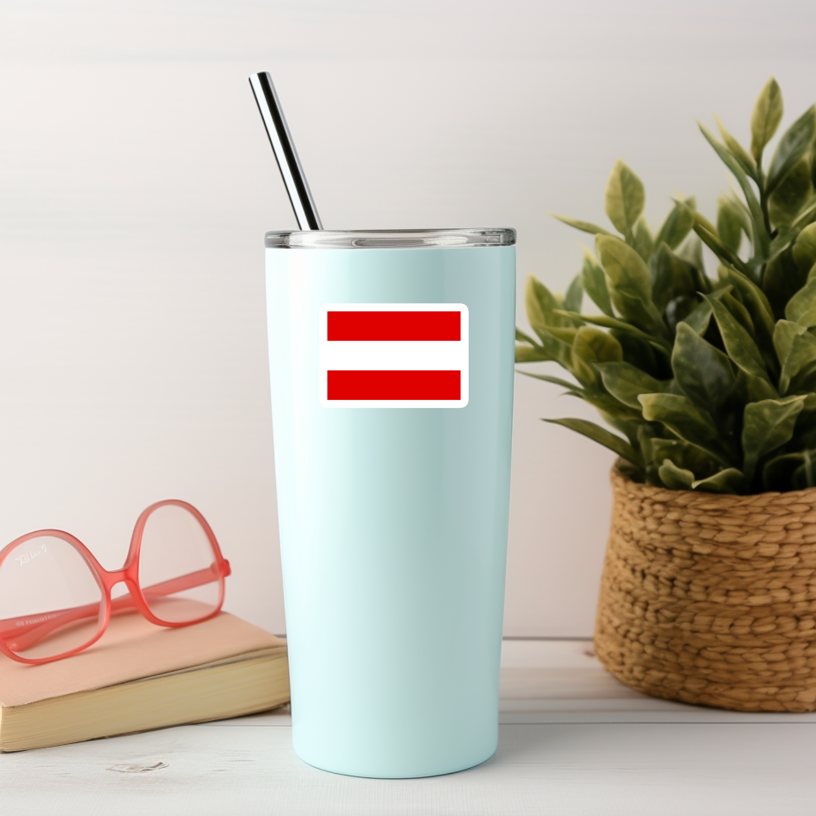 6 Pack Austria Flag Stickers - Durable Vinyl Decals for Cars, Laptops, and More