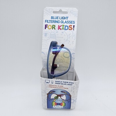 ICU Eyewear Kids Youth Blue Light Filtering Glasses, Blue Square Screen Vision
