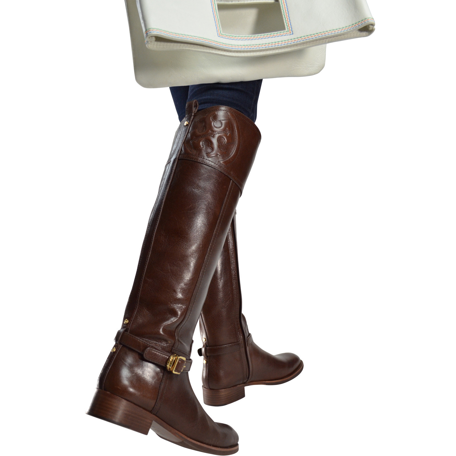 tory burch leather riding boots