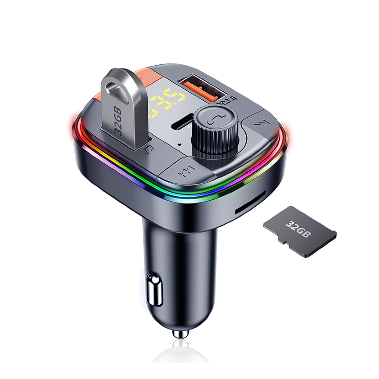 Fm Transmitter Bluetooth 5.0 Hands-free Call Charger