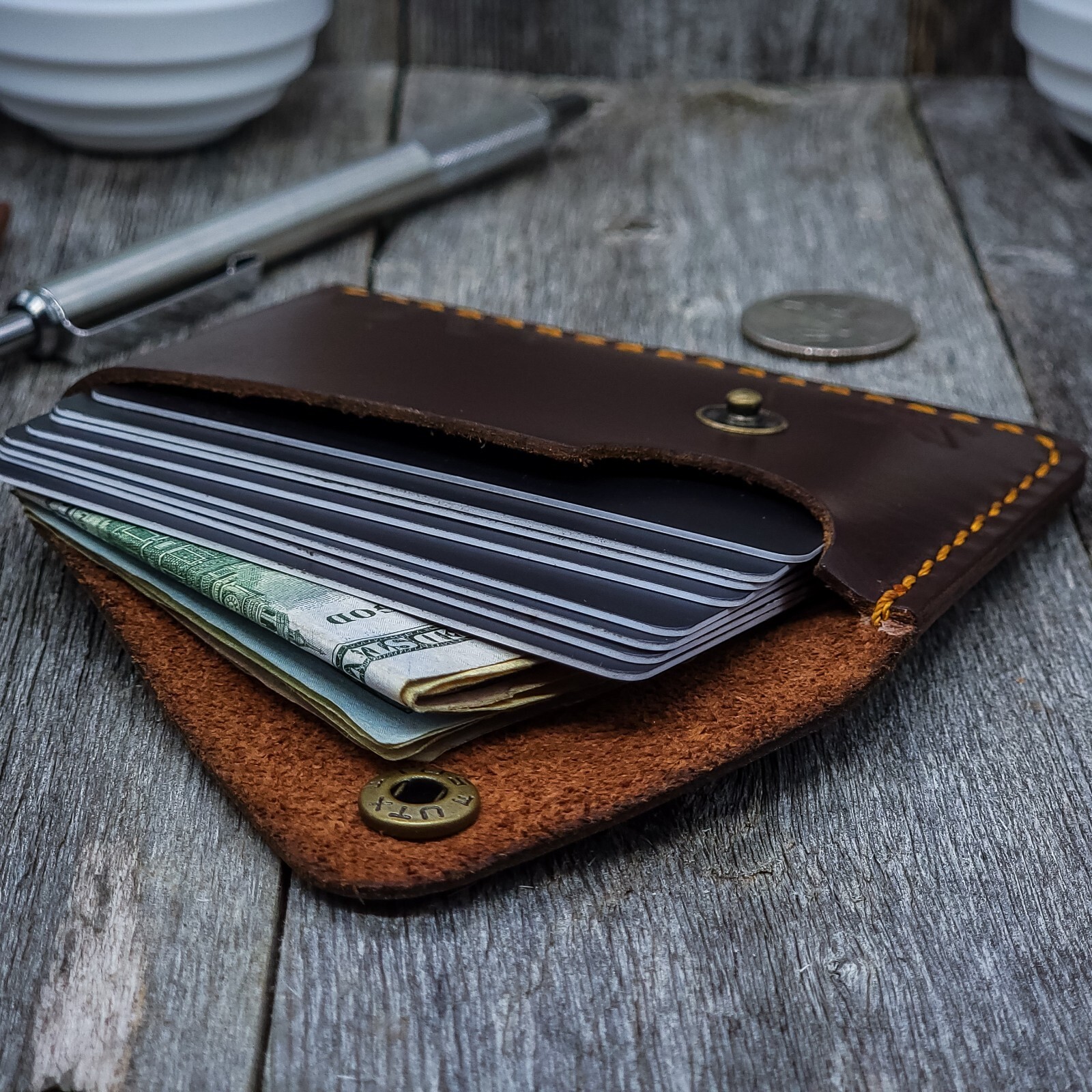 CHALLENGER×POTER LETHER CARD WALLET Wallets — Challenger