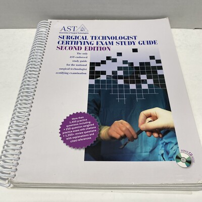 Surgical Technologist Certifying Exam Study Guide AST 2nd Ed w / Disc Good