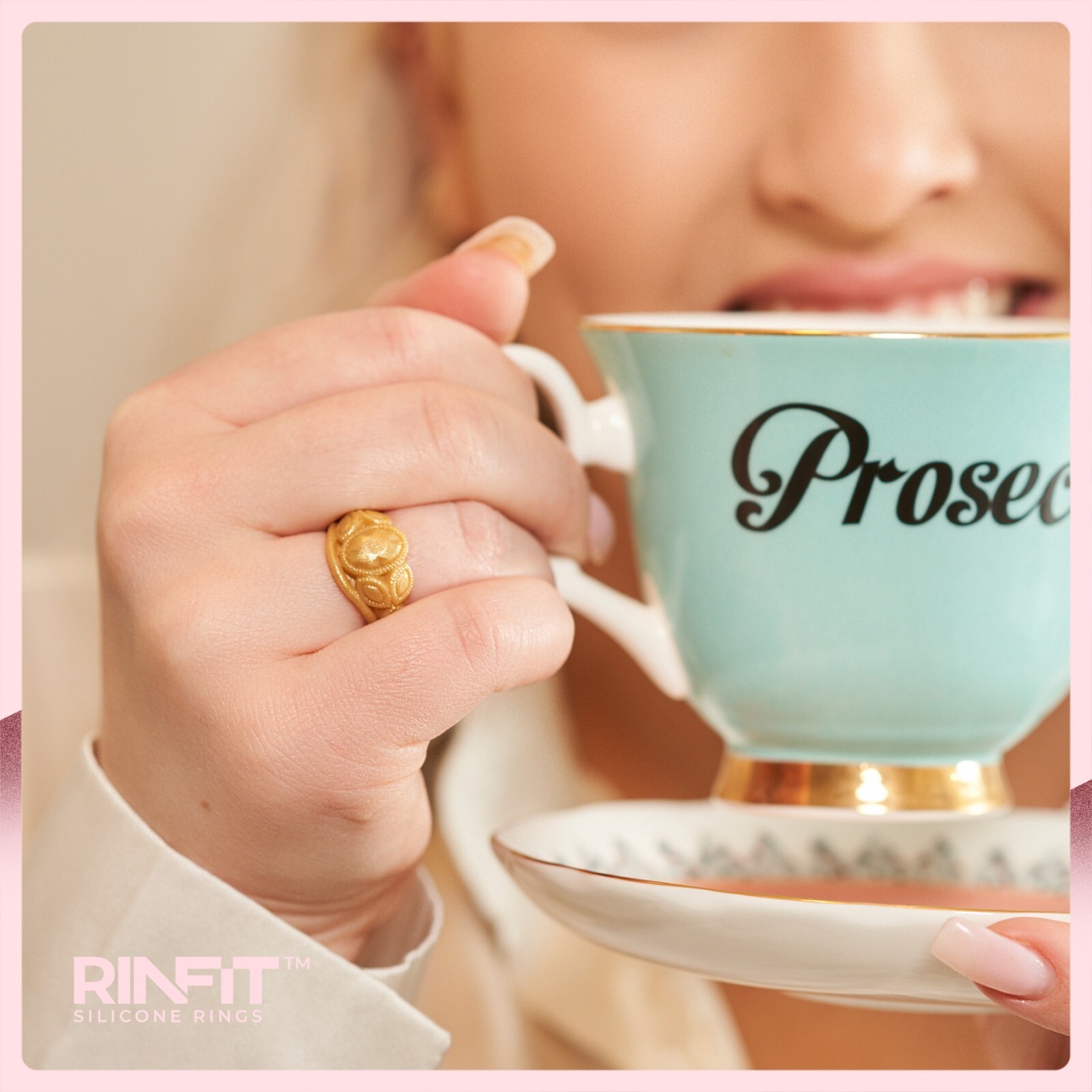 Rinfit's Pear & Oval Bundle - Soft&Comfortable Wedding Rings for Women - 2pack
