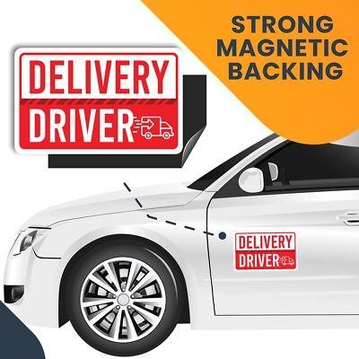 Magnet Me Up Red Delivery Driver Frequent Stops Magnet Decal, 5x8 inch, Delivery