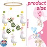 Vicenpal Silly Goose Baby Mobile for Crib Pink Nursery Decor Silly Goose Baby Stuff Felt Nursery Mobile for Girl Crib Neutral Wooden Handmade Hanging Decor