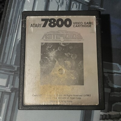 Vintage Atari 7800 Asteroids Video Game Cartridge