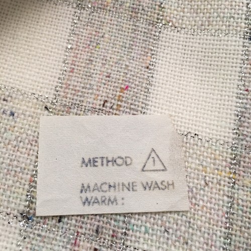 White Silver Fabric Check Print 5 YDS 55