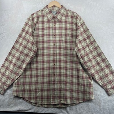 L.L.Bean Men's Size XL Plaid Regular Fit Long Sleeve Casual Shirt