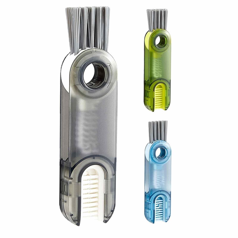 3-in-1 Bottle Lid Detail Brush Straw Cleaner Tools Water Bottle Cleaning Brush