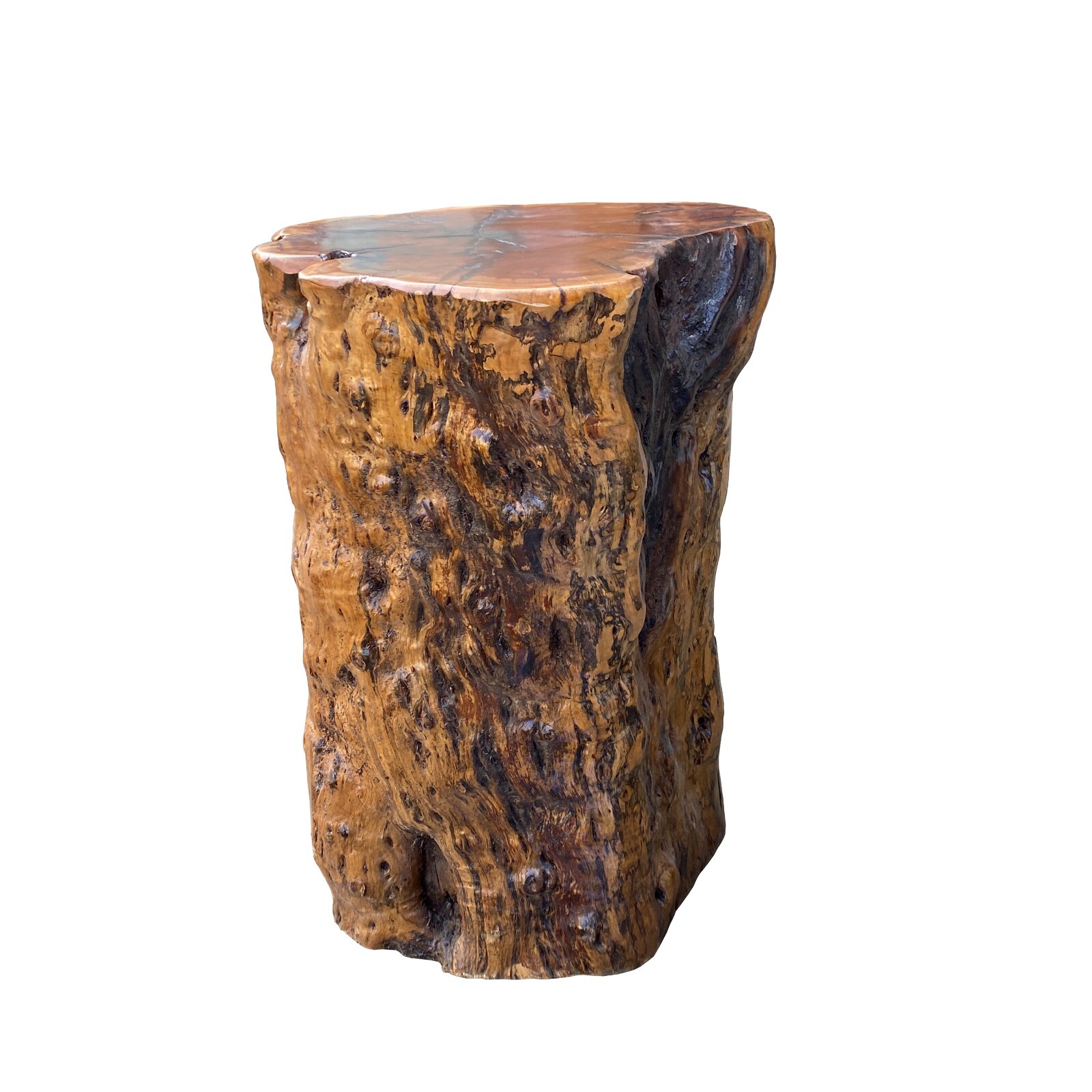 Raw Wood Rough Grain Finish Irregular Shape Short Stool Table cs7538S Raw Wood Rough Grain Finish Irregular Shape Short Stool Table cs7538S